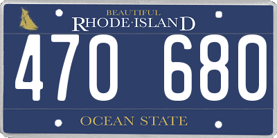 RI license plate 470680