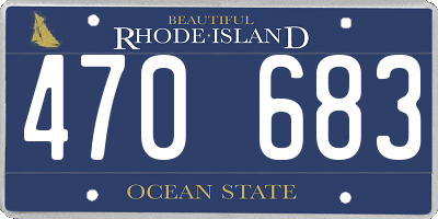 RI license plate 470683