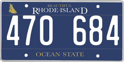 RI license plate 470684