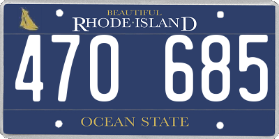 RI license plate 470685