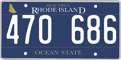 RI license plate 470686