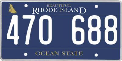 RI license plate 470688