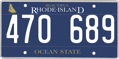RI license plate 470689