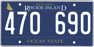 RI license plate 470690