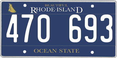 RI license plate 470693