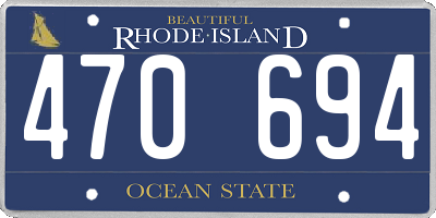 RI license plate 470694