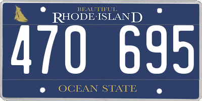 RI license plate 470695