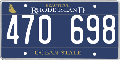 RI license plate 470698