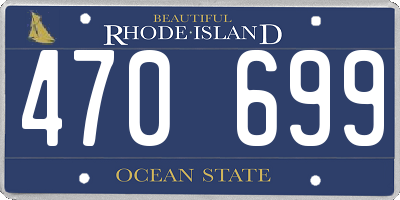 RI license plate 470699