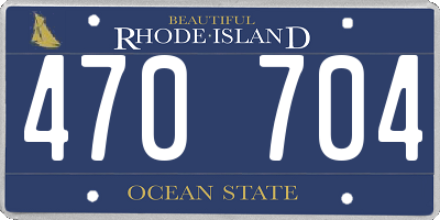 RI license plate 470704