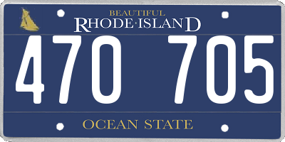 RI license plate 470705
