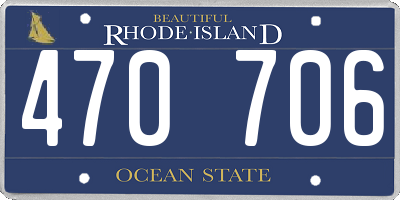 RI license plate 470706