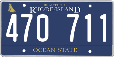 RI license plate 470711
