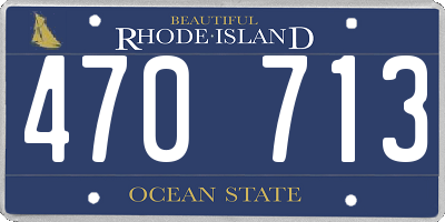 RI license plate 470713