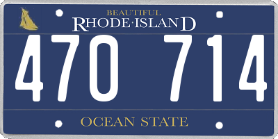 RI license plate 470714