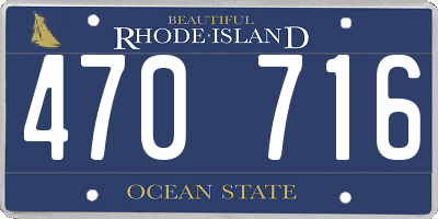 RI license plate 470716