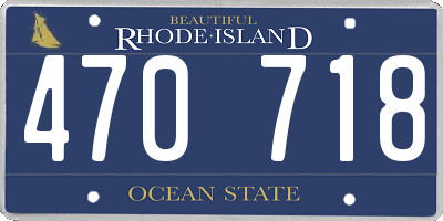RI license plate 470718