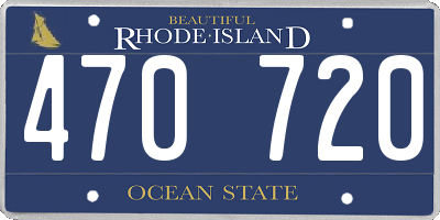 RI license plate 470720