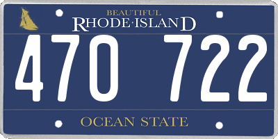 RI license plate 470722