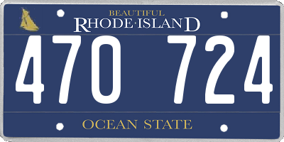 RI license plate 470724
