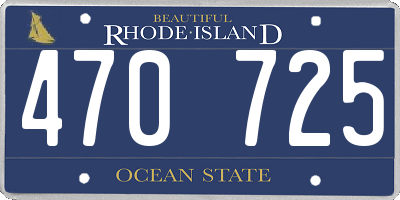 RI license plate 470725