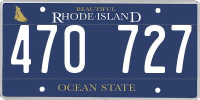 RI license plate 470727