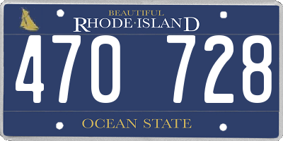 RI license plate 470728