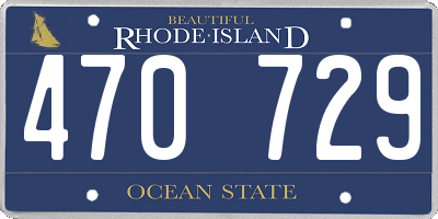 RI license plate 470729