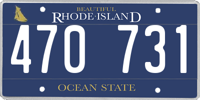 RI license plate 470731