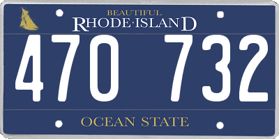 RI license plate 470732