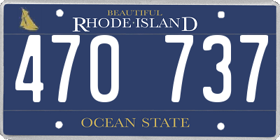 RI license plate 470737