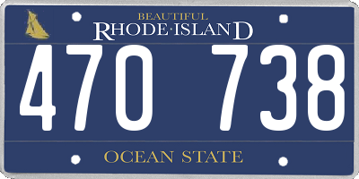RI license plate 470738