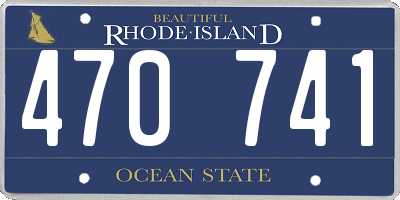 RI license plate 470741