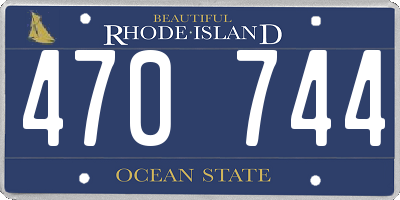 RI license plate 470744
