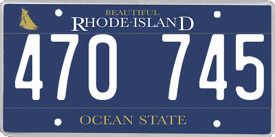 RI license plate 470745