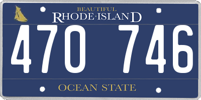 RI license plate 470746