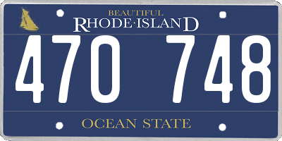 RI license plate 470748