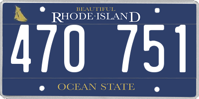 RI license plate 470751