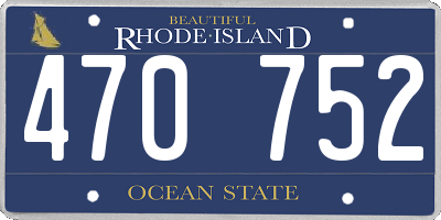 RI license plate 470752