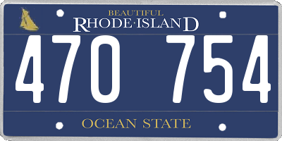 RI license plate 470754