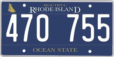 RI license plate 470755