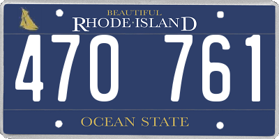 RI license plate 470761