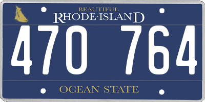 RI license plate 470764