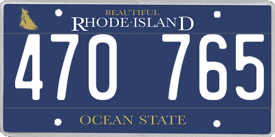 RI license plate 470765