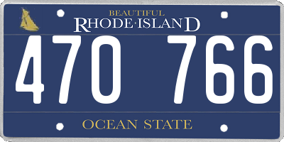 RI license plate 470766