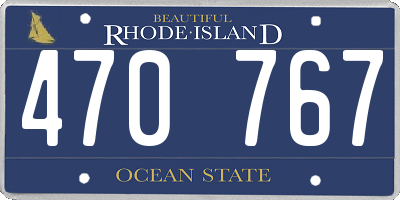 RI license plate 470767