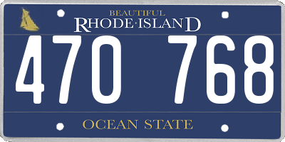 RI license plate 470768