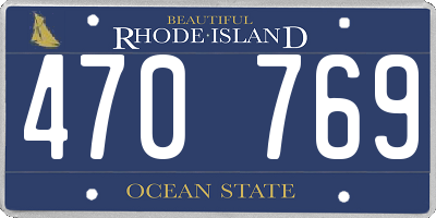 RI license plate 470769