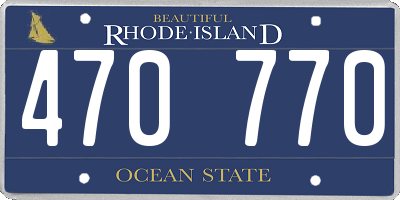 RI license plate 470770