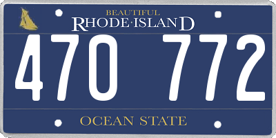 RI license plate 470772